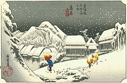 夜の雪